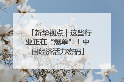 新华视点｜这些行业正在“爆单”！中国经济活力密码