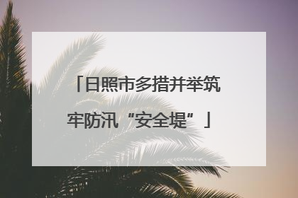 日照市多措并举筑牢防汛“安全堤”