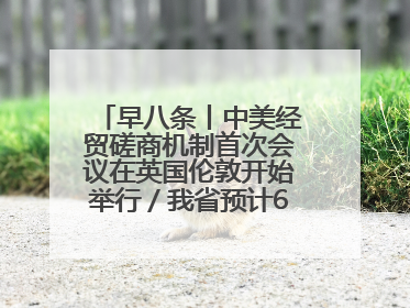 早八条丨中美经贸磋商机制首次会议在英国伦敦开始举行／我省预计6月25日公布高考成绩与录取最低控制分数线