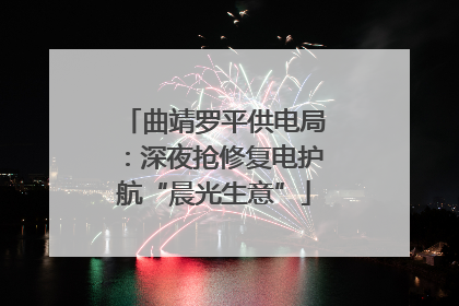 曲靖罗平供电局：深夜抢修复电护航“晨光生意”