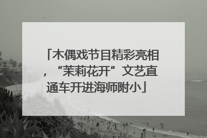 木偶戏节目精彩亮相，“茉莉花开”文艺直通车开进海师附小