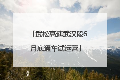 武松高速武汉段6月底通车试运营