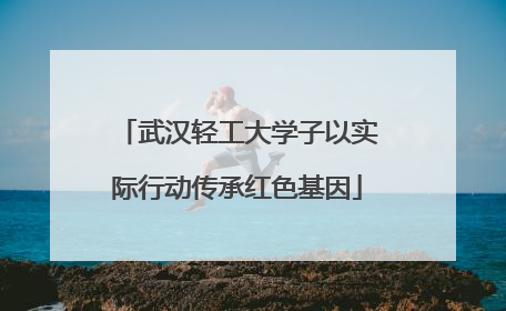 武汉轻工大学子以实际行动传承红色基因