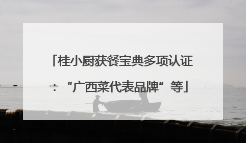桂小厨获餐宝典多项认证：“广西菜代表品牌”等