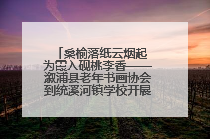 桑榆落纸云烟起 为霞入砚桃李香——溆浦县老年书画协会到统溪河镇学校开展书画进校园活动