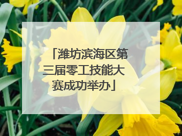 潍坊滨海区第三届零工技能大赛成功举办