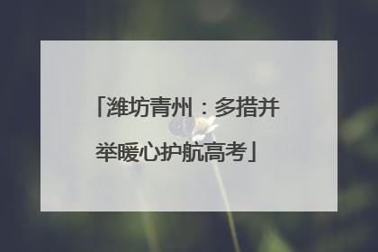 潍坊青州：多措并举暖心护航高考