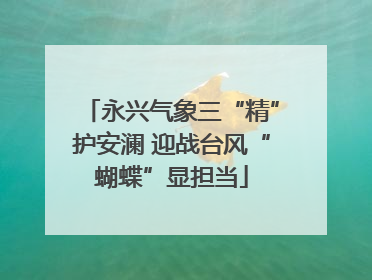 永兴气象三“精”护安澜 迎战台风“蝴蝶”显担当