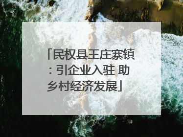 民权县王庄寨镇：引企业入驻 助乡村经济发展