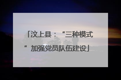 汶上县：“三种模式”加强党员队伍建设