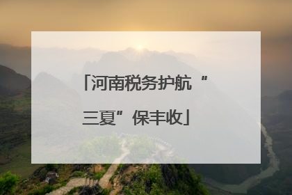 河南税务护航“三夏”保丰收