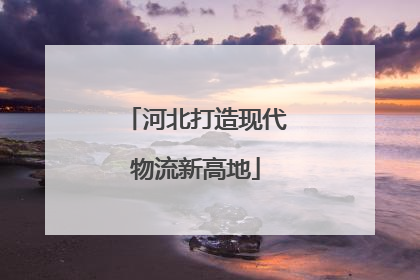 河北打造现代物流新高地