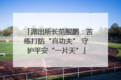 派出所长范鲲鹏：苦练打防“真功夫” 守护平安“一片天”