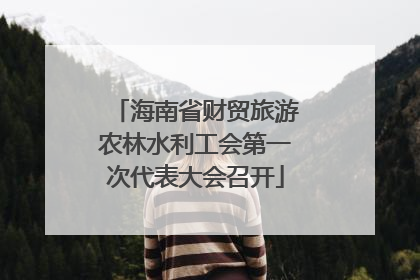 海南省财贸旅游农林水利工会第一次代表大会召开