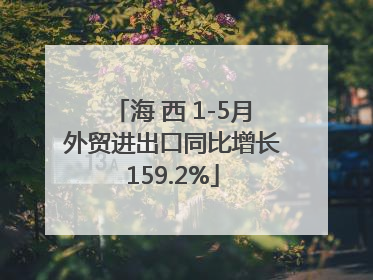 海 西 1-5月外贸进出口同比增长159.2%