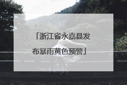 浙江省永嘉县发布暴雨黄色预警