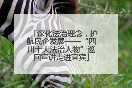 深化法治理念，护航民企发展——“四川十大法治人物”巡回宣讲走进宜宾