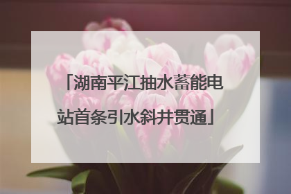湖南平江抽水蓄能电站首条引水斜井贯通