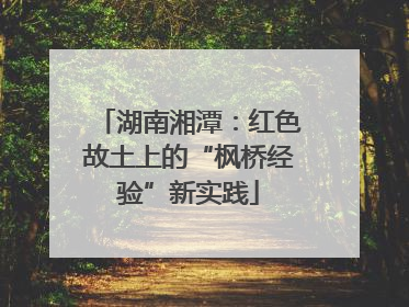 湖南湘潭:红色故土上的“枫桥经验”新实践