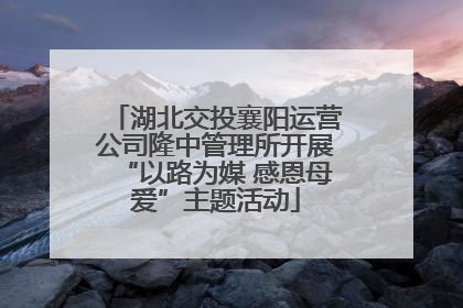 湖北交投襄阳运营公司隆中管理所开展“以路为媒 感恩母爱”主题活动