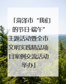 菏泽市“我们的节日·端午”主题活动暨全市文明实践精品项目案例交流活动举办