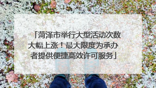 菏泽市举行大型活动次数大幅上涨！最大限度为承办者提供便捷高效许可服务