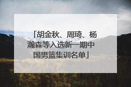 胡金秋、周琦、杨瀚森等入选新一期中国男篮集训名单