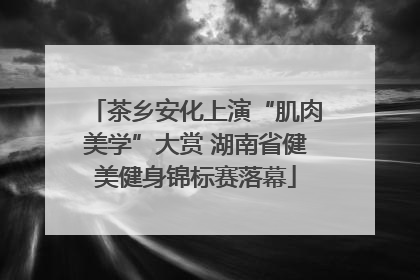 茶乡安化上演“肌肉美学”大赏 湖南省健美健身锦标赛落幕