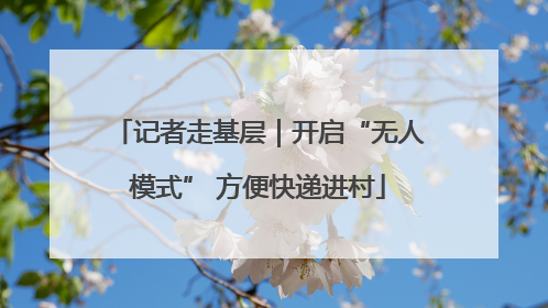记者走基层｜开启“无人模式” 方便快递进村