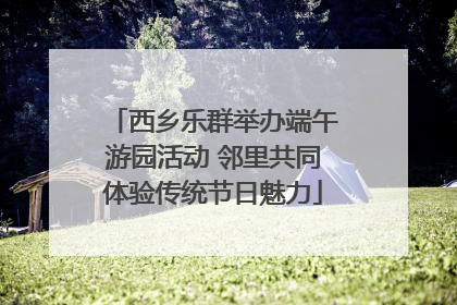 西乡乐群举办端午游园活动 邻里共同体验传统节日魅力