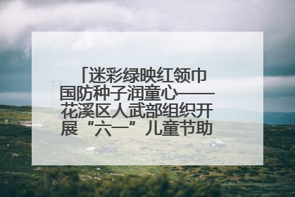 迷彩绿映红领巾 国防种子润童心——花溪区人武部组织开展“六一”儿童节助学兴教活动