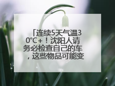 连续5天气温30℃+！沈阳人请务必检查自己的车，这些物品可能变“炸弹”！