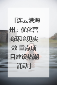 连云港海州：优化营商环境见实效 重点项目建设热潮涌动