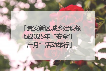贵安新区城乡建设领域2025年“安全生产月”活动举行