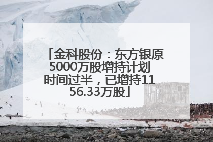 金科股份：东方银原5000万股增持计划时间过半，已增持1156.33万股
