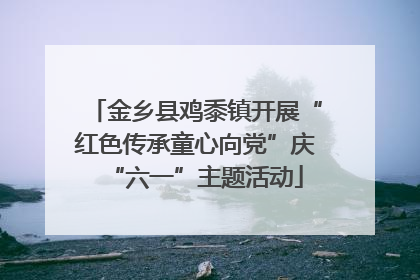 金乡县鸡黍镇开展“红色传承童心向党”庆“六一”主题活动