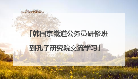 韩国京畿道公务员研修班到孔子研究院交流学习