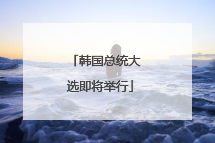 韩国总统大选即将举行