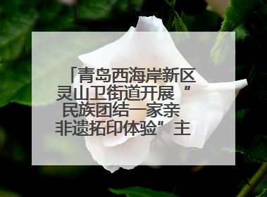 青岛西海岸新区灵山卫街道开展“民族团结一家亲 非遗拓印体验”主题活动