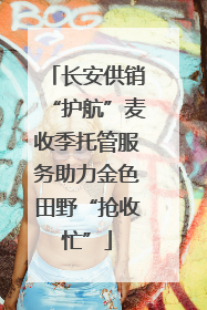 长安供销“护航”麦收季托管服务助力金色田野“抢收忙”