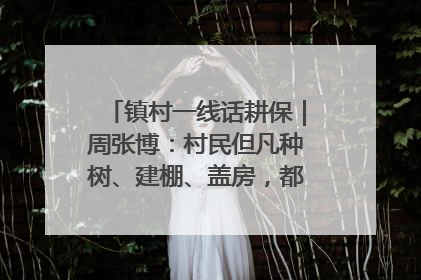 镇村一线话耕保｜周张博：村民但凡种树、建棚、盖房，都要向街道报批