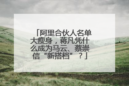 阿里合伙人名单大瘦身，蒋凡凭什么成为马云、蔡崇信“新搭档”？