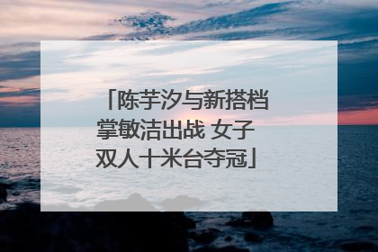 陈芋汐与新搭档掌敏洁出战 女子双人十米台夺冠