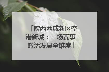 陕西西咸新区空港新城：一场赛事激活发展全维度