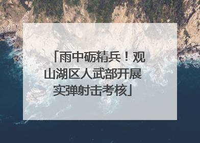 雨中砺精兵！观山湖区人武部开展实弹射击考核