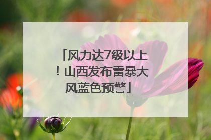 风力达7级以上！山西发布雷暴大风蓝色预警