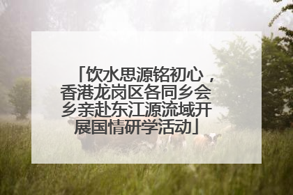 饮水思源铭初心，香港龙岗区各同乡会乡亲赴东江源流域开展国情研学活动