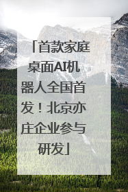 首款家庭桌面AI机器人全国首发！北京亦庄企业参与研发
