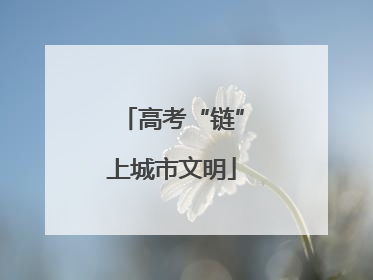 高考“链”上城市文明