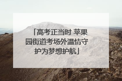 高考正当时 苹果园街道考场外温情守护为梦想护航